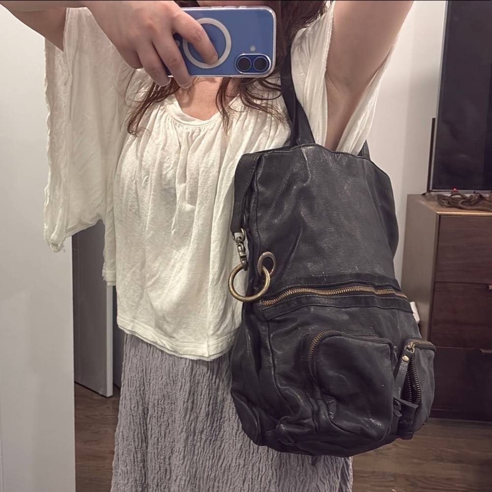 Latico RARE Medium Leather with suede trimmings Elegant Black Leather Tote Bag - Picture 9 of 12